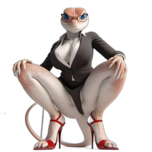 robot, animal, creature, shoes, concept art, 3d render, reptilian, figure transparent PNG cut-out