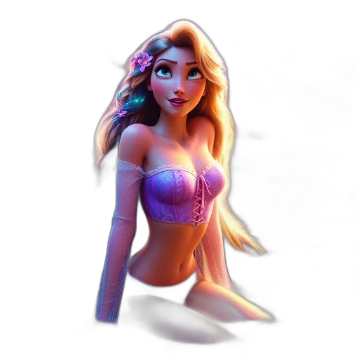 dress, concept art, fantasy art, 3d render, pixel art, young, woman, purple transparent PNG cut-out
