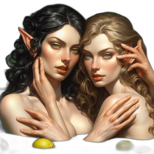 jewelry, fantasy art, concept art, photorealistic, oil painting, golden, green, earth tones transparent PNG cut-out