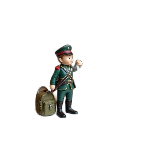 staff, weapon, jacket, hat, 3d render, concept art, pixel art, small transparent PNG cut-out