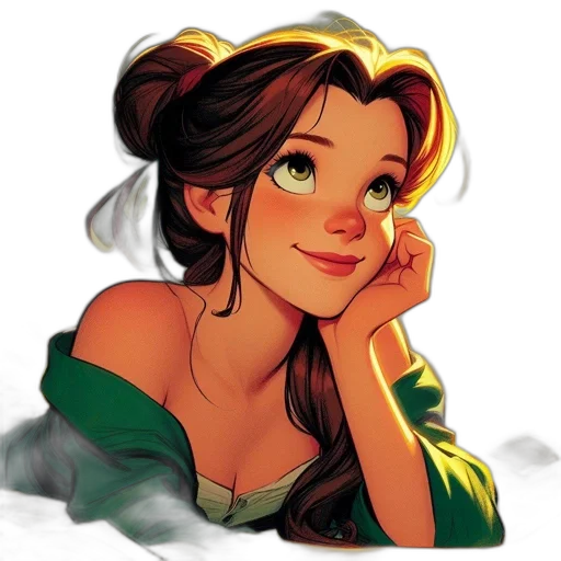 face, crown, comic book art, photorealistic, cartoon, concept art, snow, green transparent PNG cut-out