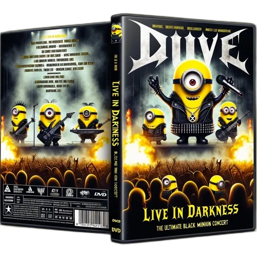 minion, characters, perform, heavy, metal, band, setup, titled transparent PNG cut-out