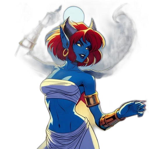 staff, concept art, fantasy art, pixel art, comic book art, fire, blue, female transparent PNG cut-out