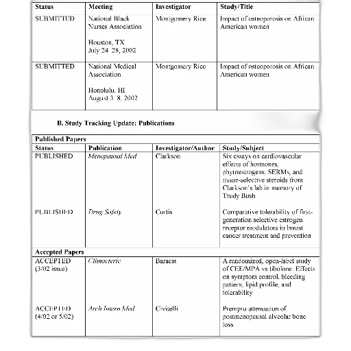 table, two, sections, one, titled, study, tracking, update transparent PNG cut-out