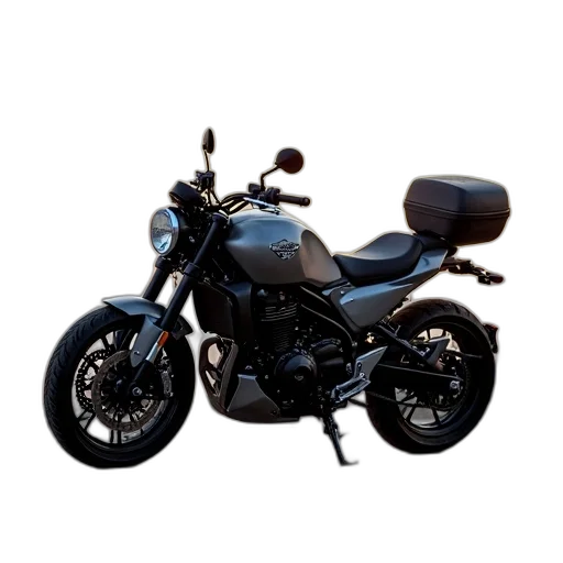 photorealistic, 3d render, modern, sleek, motorcycle, black, silver, color transparent PNG cut-out