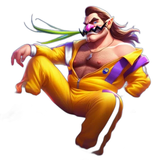 staff, concept art, fantasy art, 3d render, pixel art, muscular, man, yellow-purple transparent PNG cut-out