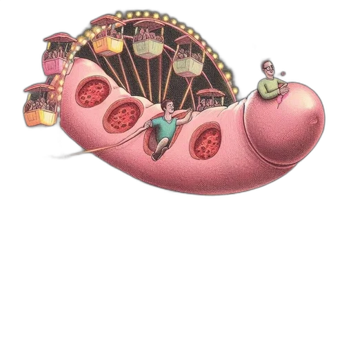 shoes, food, umbrella, jewelry, concept art, 3d render, imaginative, ferris transparent PNG cut-out