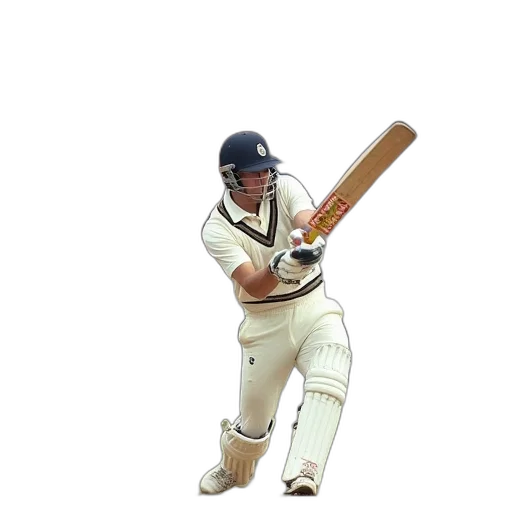 3d render, person, batting, during transparent PNG cut-out