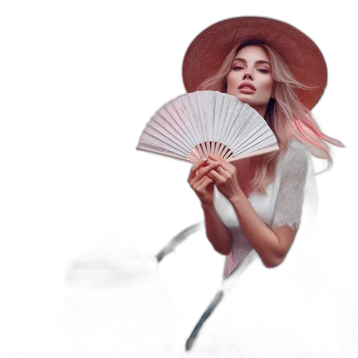 umbrella, hat, dress, mask, photorealistic, fantasy art, concept art, watercolor transparent PNG cut-out