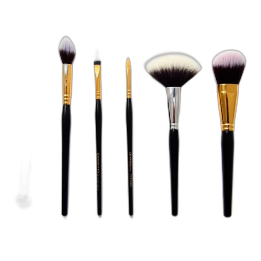 photorealistic, 3d render, golden, monochrome, dark, earth tones, collection, makeup transparent PNG cut-out
