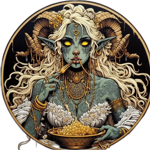 jewelry, mask, face, fantasy art, comic book art, concept art, photorealistic, golden transparent PNG cut-out