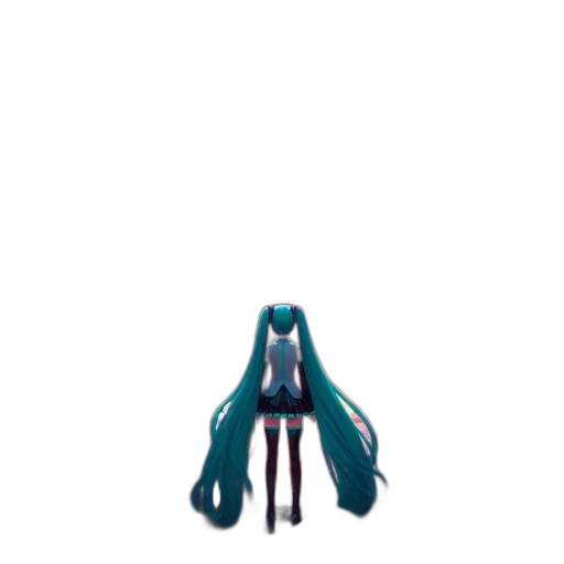 hair, weapon, robot, staff, 3d render, pixel art, concept art, anime transparent PNG cut-out