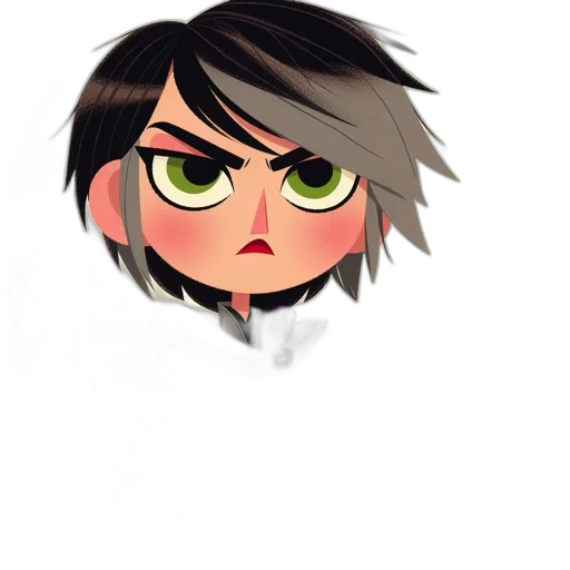 face, staff, hair, creature, cartoon, anime, concept art, pixel art transparent PNG cut-out