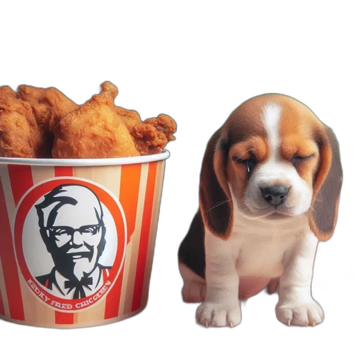 food, animal, photorealistic, 3d render, rustic, space, kfc, bucket transparent PNG cut-out