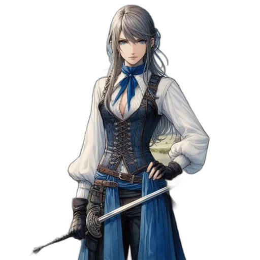staff, sword, weapon, concept art, fantasy art, pixel art, anime, blue transparent PNG cut-out