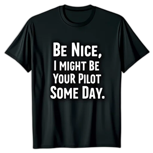black, t-shirt, white, graphic, design, reads, nice, might transparent PNG cut-out