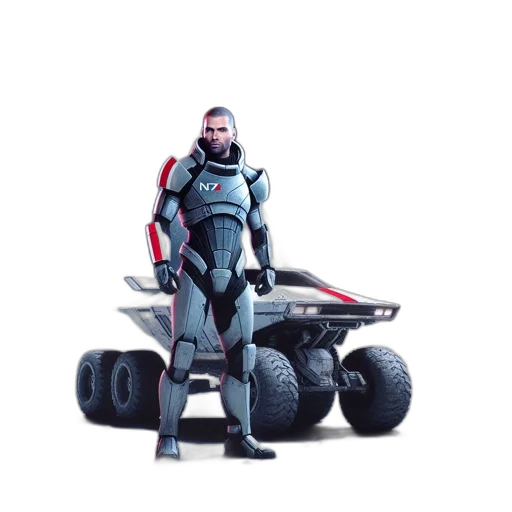 robot, weapon, car, concept art, 3d render, pixel art, comic book art, outer space transparent PNG cut-out