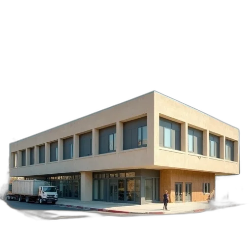 building, furniture, staff, 3d render, photorealistic, concept art, modern, flat transparent PNG cut-out