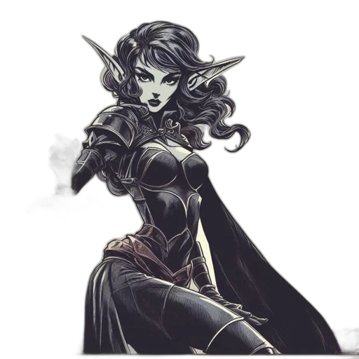 staff, sword, comic book art, fantasy art, concept art, pixel art, dark, monochrome transparent PNG cut-out