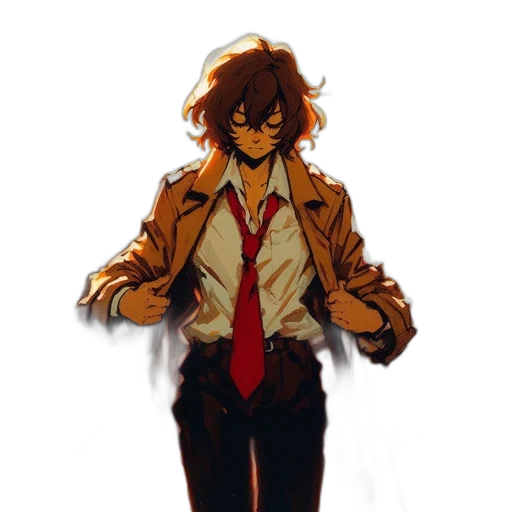 jacket, staff, weapon, creature, concept art, pixel art, watercolor, comic book art transparent PNG cut-out