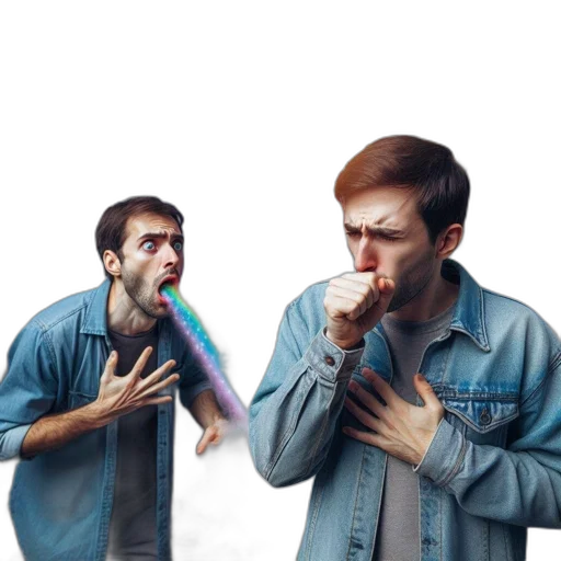 jacket, face, mask, creature, concept art, photorealistic, 3d render, vaporwave transparent PNG cut-out