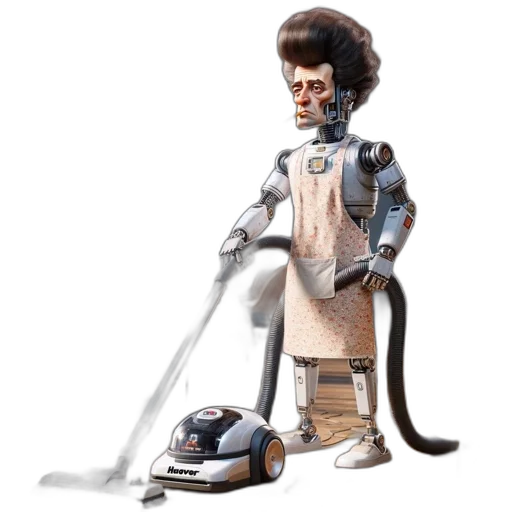 robot, staff, concept art, 3d render, photorealistic, outer space, modern, living transparent PNG cut-out