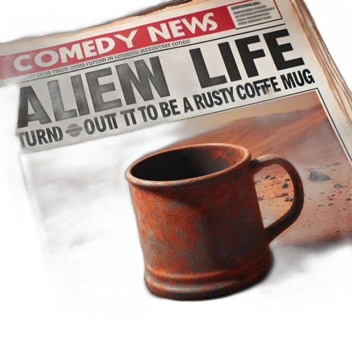 3d render, photorealistic, newspaper, featuring, alien, life, turned, out transparent PNG cut-out