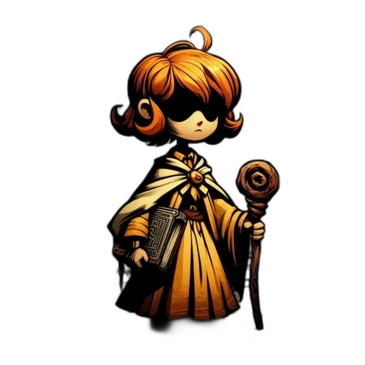 staff, weapon, umbrella, concept art, pixel art, comic book art, fantasy art, golden transparent PNG cut-out