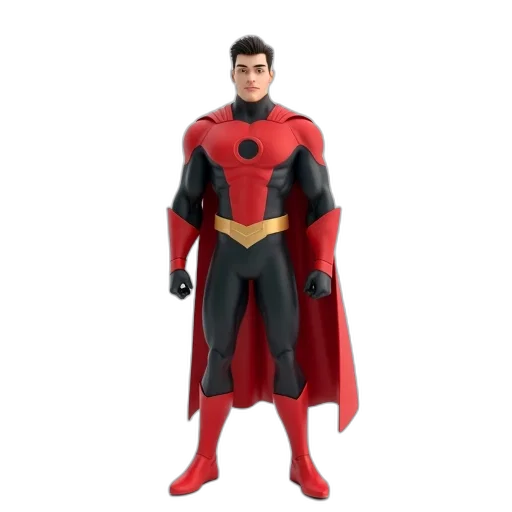 3d render, concept art, comic book art, man transparent PNG cut-out