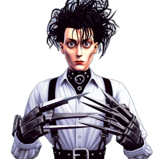 robot, staff, jacket, weapon, comic book art, cyberpunk, concept art, anime transparent PNG cut-out
