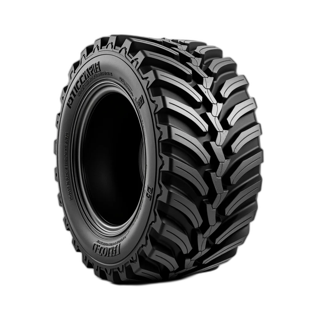 3d render, close-up, black, tire, tread, pattern, isolated, against transparent PNG cut-out
