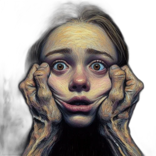 face, mask, creature, robot, photorealistic, concept art, fantasy art, comic book art transparent PNG cut-out