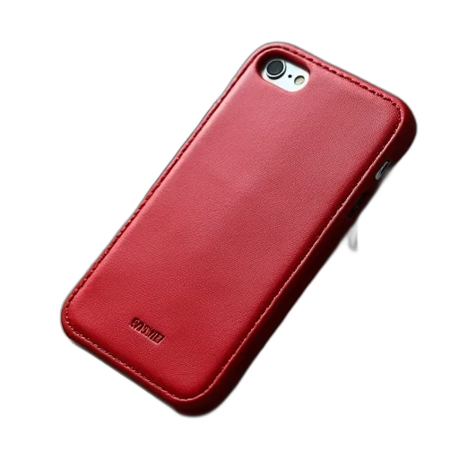 red, anker, premium, leather, flip, case, apple, iphone transparent PNG cut-out