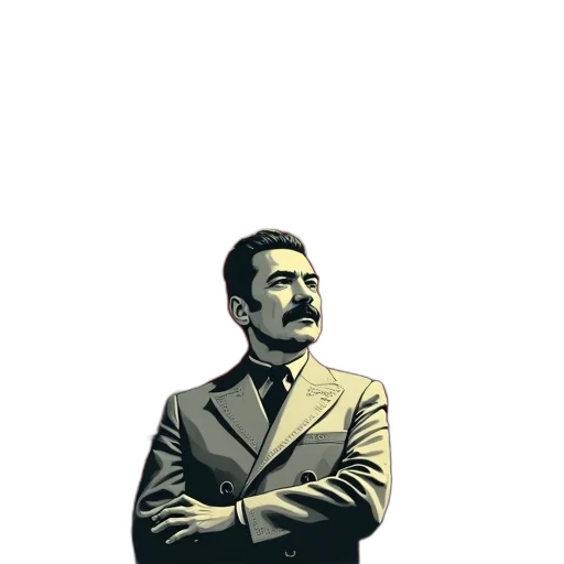staff, jacket, face, umbrella, pixel art, comic book art, concept art, cartoon transparent PNG cut-out