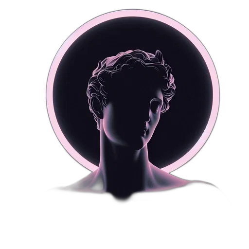 face, crown, hair, mask, vaporwave, concept art, pixel art, 3d render transparent PNG cut-out