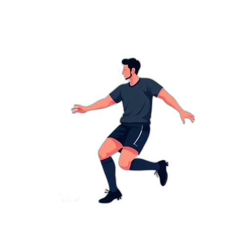 pixel art, concept art, cartoon, 3d render, stylized, illustration, soccer, player transparent PNG cut-out