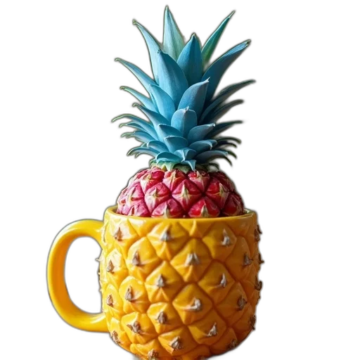 crown, food, hat, weapon, 3d render, photorealistic, vaporwave, pineapple transparent PNG cut-out
