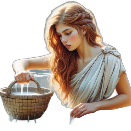 dress, jewelry, fantasy art, photorealistic, oil painting, concept art, fire, underwater transparent PNG cut-out