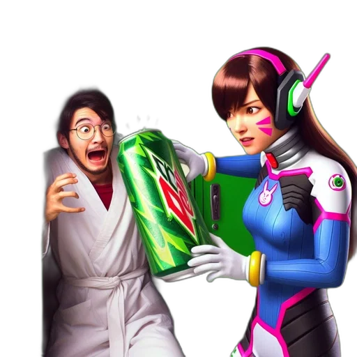 robot, bottle, concept art, vaporwave, 3d render, photorealistic, outer space, neon lights transparent PNG cut-out