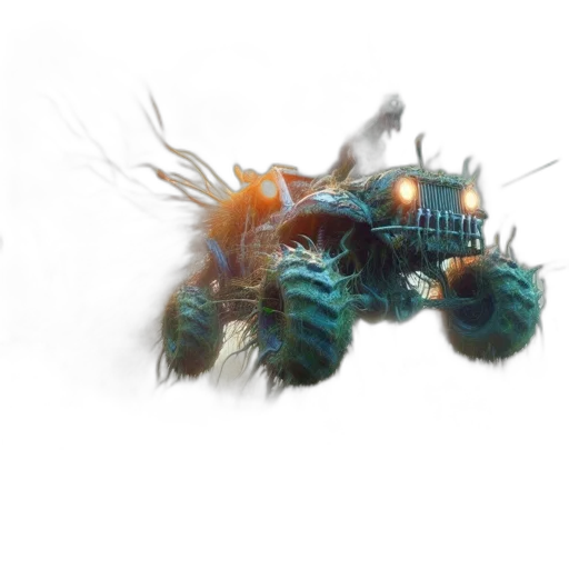creature, hair, animal, robot, 3d render, concept art, photorealistic, fantasy art transparent PNG cut-out