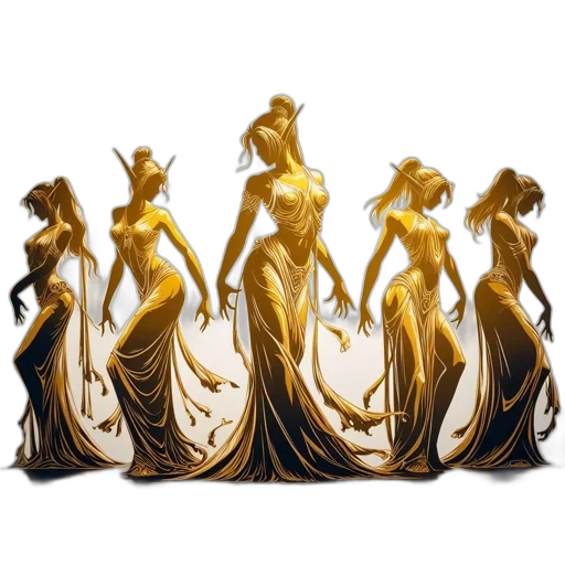 crown, dress, jewelry, concept art, fantasy art, 3d render, oil painting, golden transparent PNG cut-out
