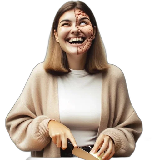 mask, face, jewelry, staff, 3d render, concept art, photorealistic, woman transparent PNG cut-out