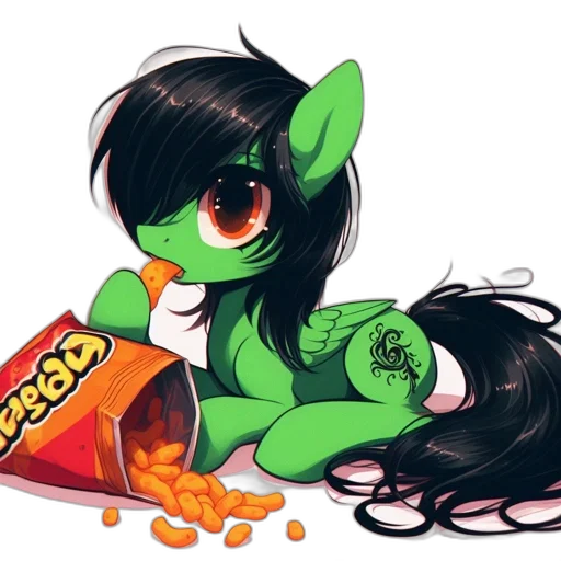 cartoon, fantasy art, concept art, pixel art, green, anthropomorphic, pony-human, hybrid transparent PNG cut-out