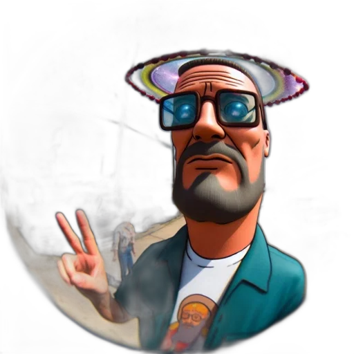 staff, hat, face, jacket, concept art, cartoon, comic book art, pixel art transparent PNG cut-out