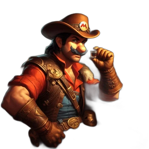 staff, weapon, hat, concept art, fantasy art, pixel art, 3d render, cowboy-video transparent PNG cut-out