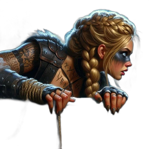 dragon, sword, fantasy art, concept art, comic book art, photorealistic, blue, blonde transparent PNG cut-out