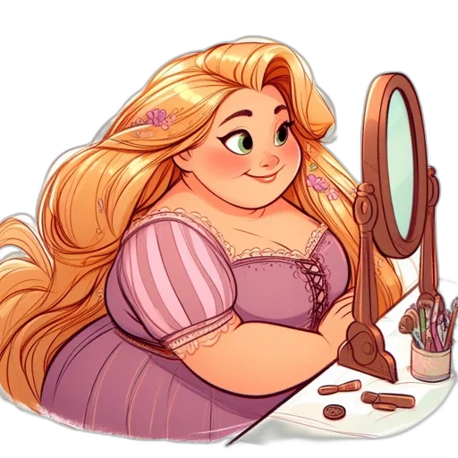dress, hair, staff, watercolor, cartoon, concept art, fantasy art, pastel transparent PNG cut-out