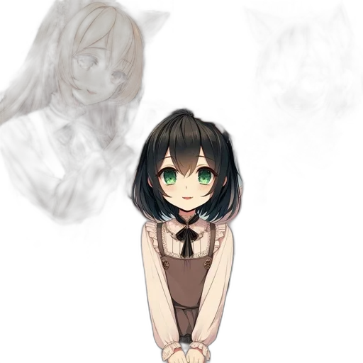 mask, dress, staff, creature, anime, concept art, pixel art, 3d render transparent PNG cut-out