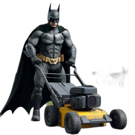 car, concept art, 3d render, park, scene, batman, mows, lawn transparent PNG cut-out