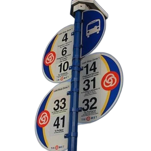 umbrella, blue, pole, sign, trimet, bus, routes transparent PNG cut-out